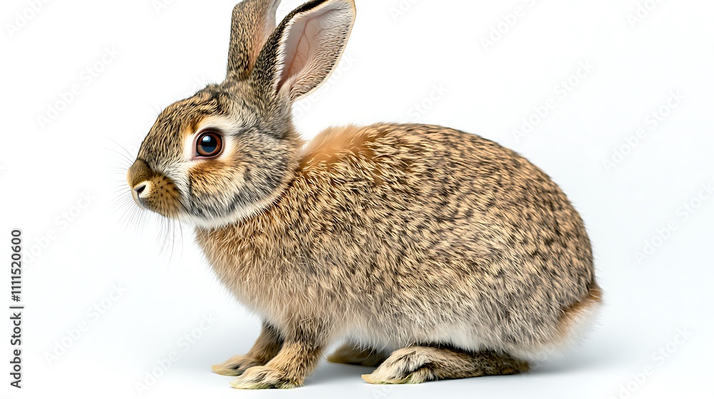 Fototapeta premium Adorable Brown Rabbit Fluffy Fur Pet Animal Easter Bunny Wildlife