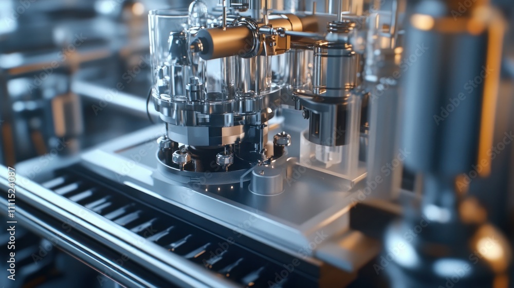 Detailed machinery in a modern industrial setting Detailed machinery in a modern industrial setting