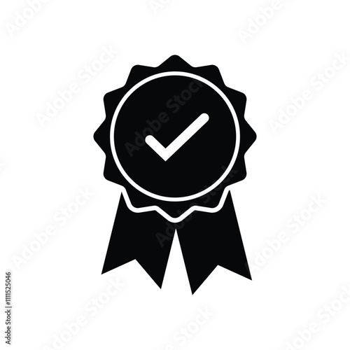 best quality badge icon vector, certficate quality vector format on whitr background