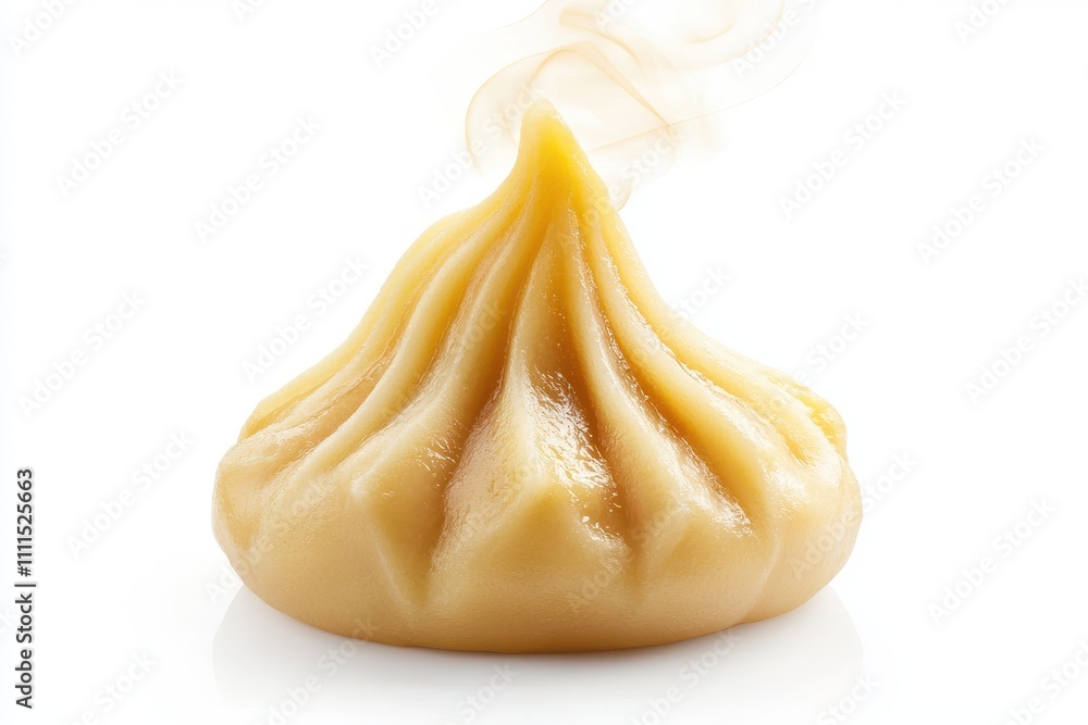Fresh steamy modak dumpling isolated on a white background Fresh steamy modak dumpling isolated on a white background