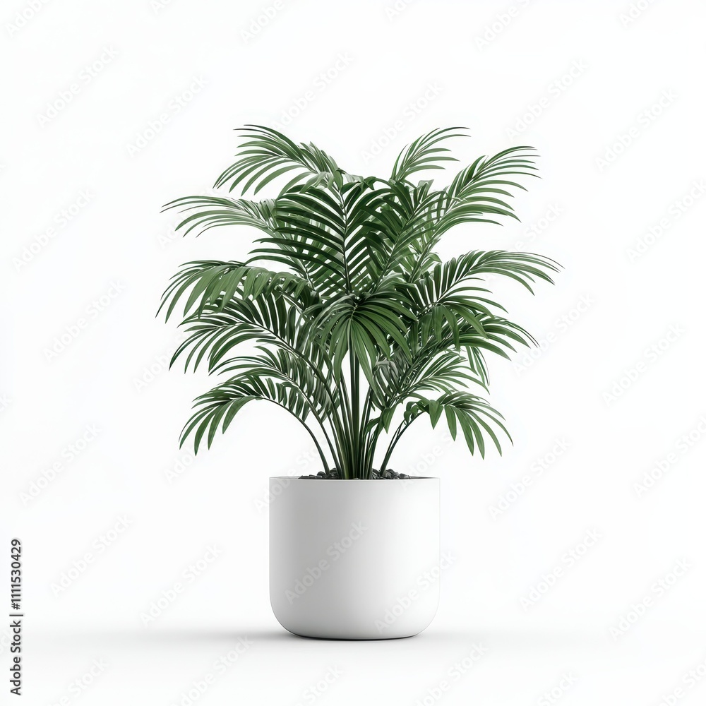 Lush Green Kentia Palm in White Pot Indoor Plant Home Decor Lush Green Kentia Palm in White Pot Indoor Plant Home Decor