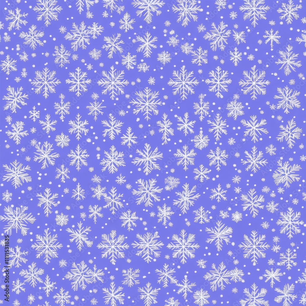Seamless pattern of white snowflakes on a light blue background. Seamless pattern of white snowflakes on a light blue background.