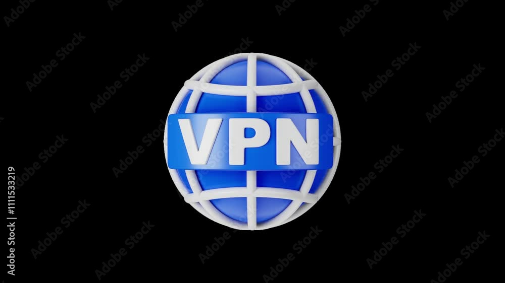3D Animation Icon of VPN | Alpha Channel 3D Animation Icon of VPN | Alpha Channel