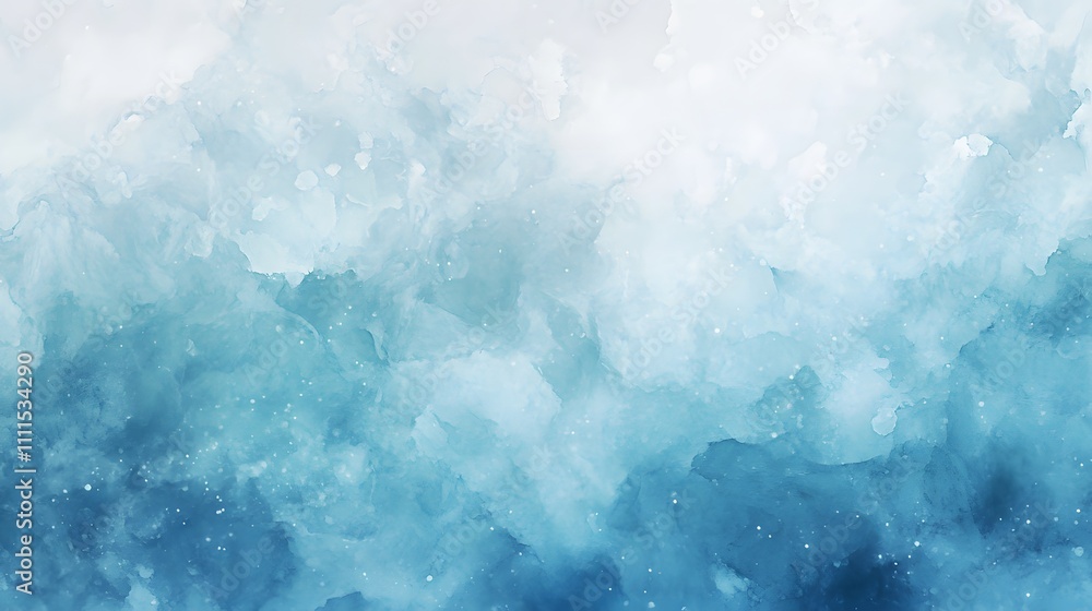 Abstract Blue Watercolor Winter Sky Background Abstract Blue Watercolor Winter Sky Background
