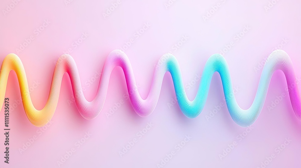 Colorful wave pattern on a soft gradient background. Colorful wave pattern on a soft gradient background.