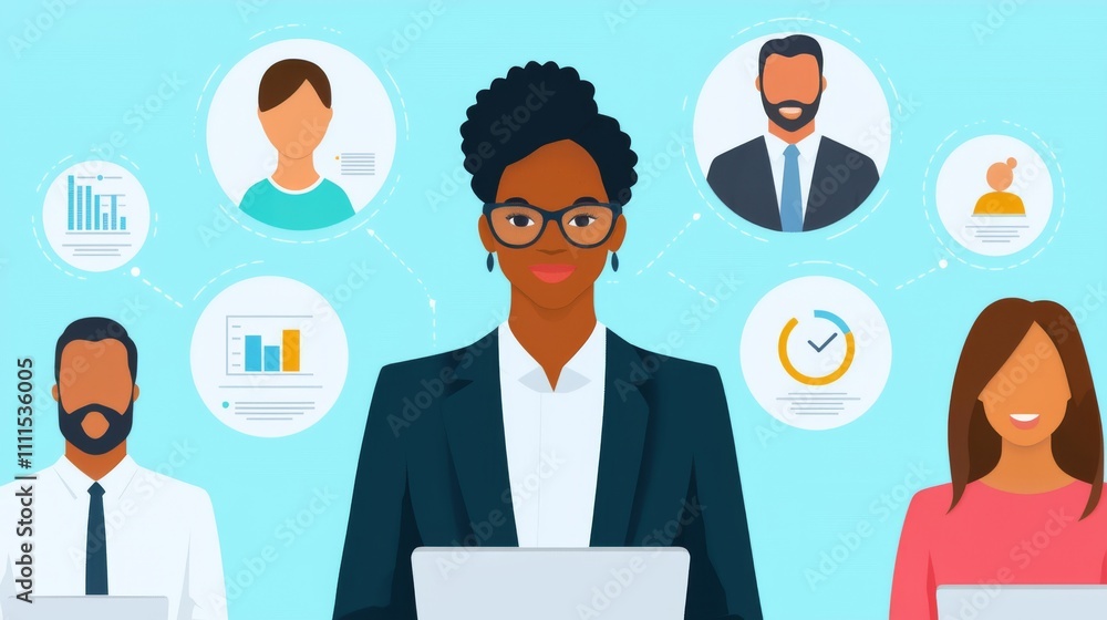 Professional Infographic Displaying Diverse Individuals Professional Infographic Displaying Diverse Individuals
