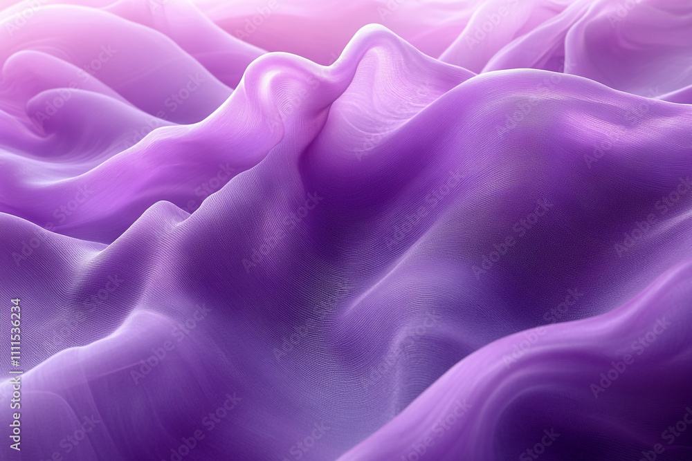 Obraz premium Draped Purple Fabric Shows Soft Waves and Texture