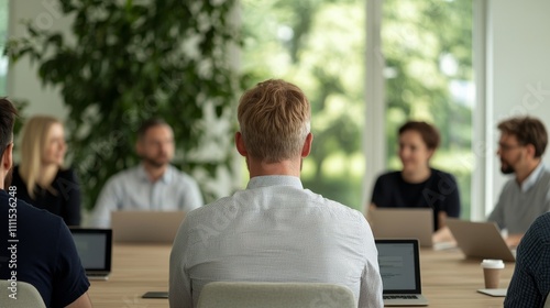 Team Collaboration in a Modern Conference Room