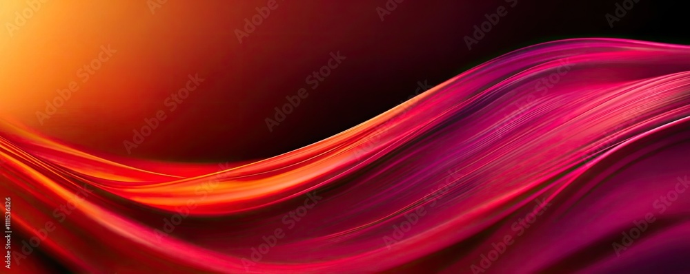 Colorful waves of light in deep red and orange hues, smooth flowing design. Colorful waves of light in deep red and orange hues, smooth flowing design.