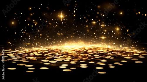 Golden Coins  Wealth  Luxury  Fortune  Success  Abundance Background