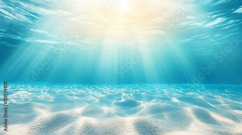 empty undersea view with sunlight photo