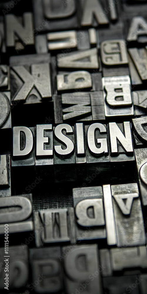 Creative Design Typography in Metal Letters Creative Design Typography in Metal Letters