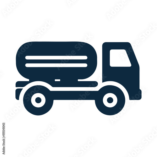 Black silhouette cargo petrol tanker transport vector icon illustration design isolated on white