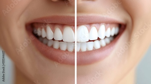 Bright Smiles with White Teeth Before and After Treatment