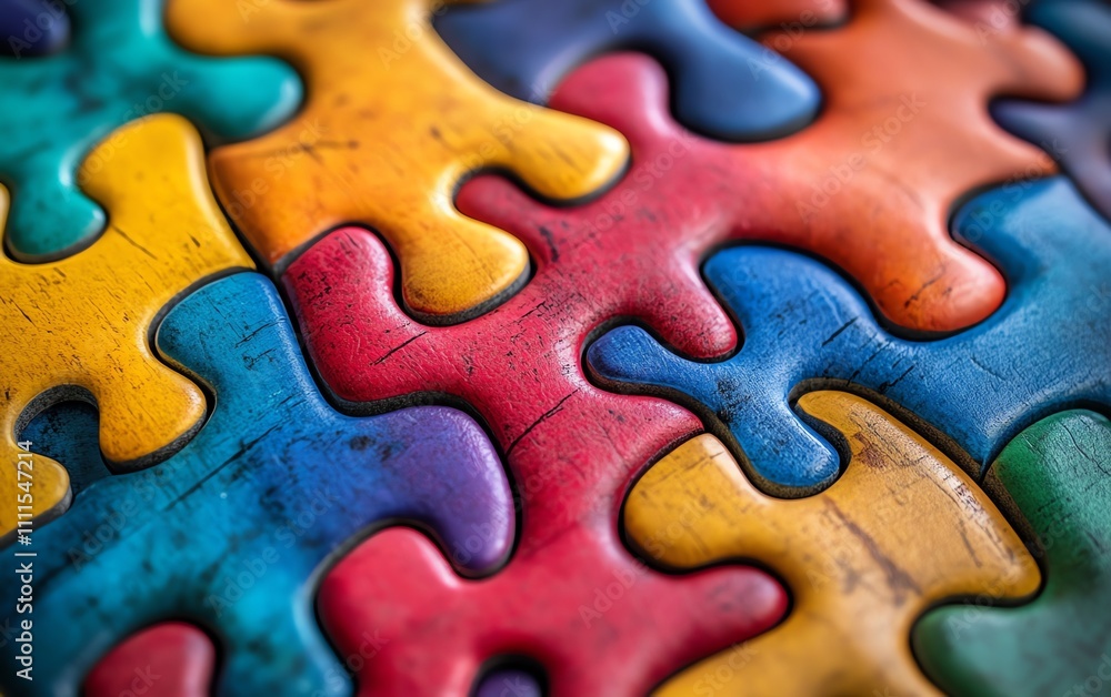 Colorful and fragmented brain puzzle blocks, symbolizing the obstacles and intricate nature of dyspraxia, with bright and bold hues Colorful and fragmented brain puzzle blocks, symbolizing the obstacles and intricate nature of dyspraxia, with bright and bold hues
