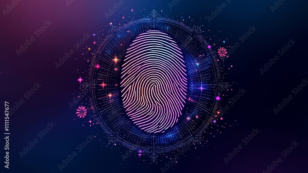 Nighttime fingerprint imagery, enhanced by AI art. Nighttime fingerprint imagery, enhanced by AI art.