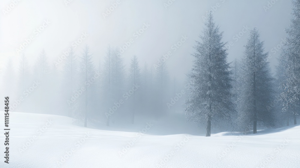 Blizzard scene with heavy snowfall and low visibility Blizzard scene with heavy snowfall and low visibility