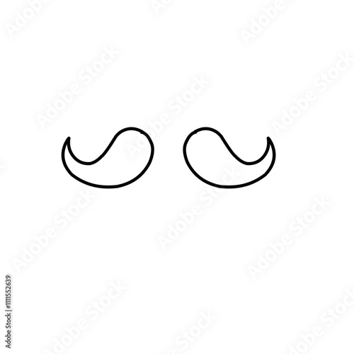 outline the mustache