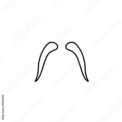 outline the mustache