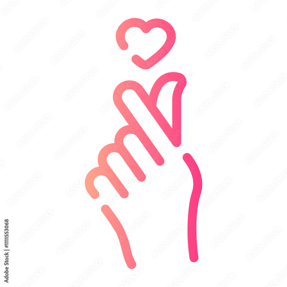 hand Line Gradient Icon hand Line Gradient Icon