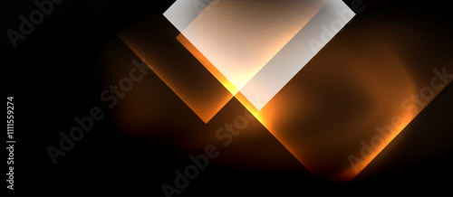Dark neon colors with glass square shapes