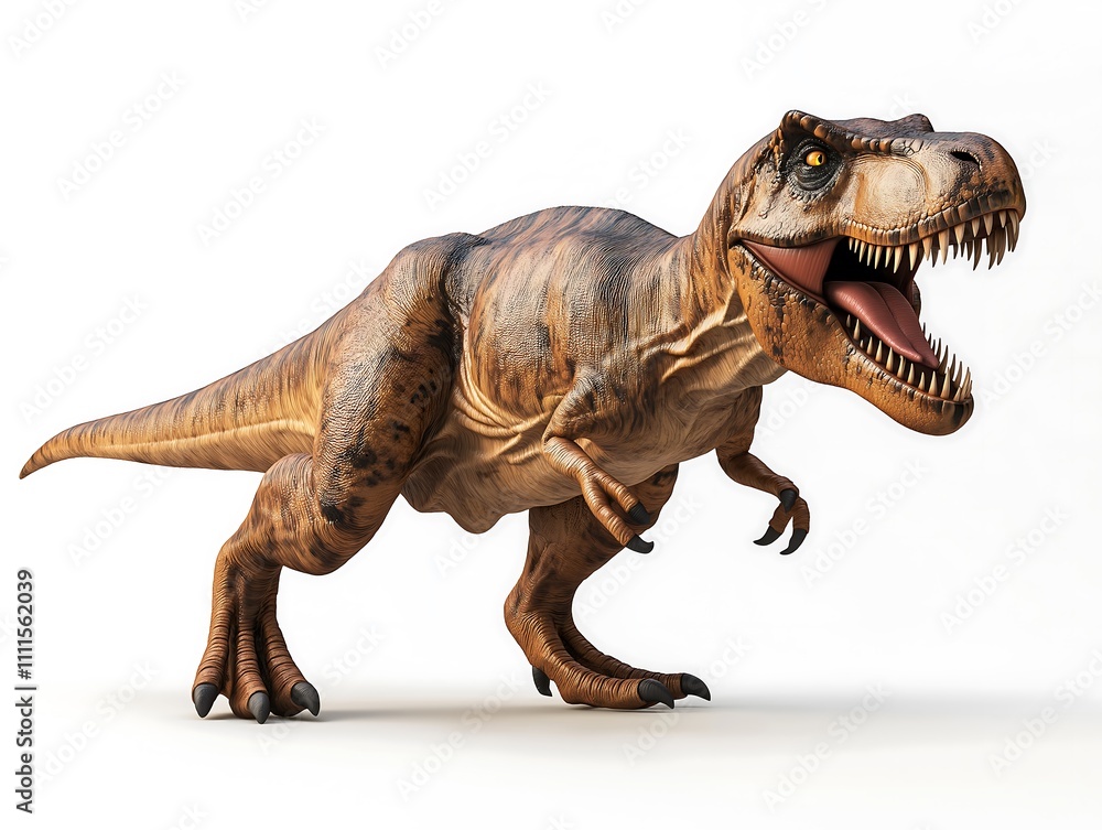 Roaring Tyrannosaurus Rex 3D Render: Fierce Prehistoric Predator in Action Roaring Tyrannosaurus Rex 3D Render: Fierce Prehistoric Predator in Action