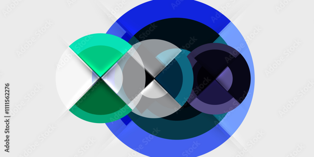 Circle and semi circle geometric background. Vector Illustration For Wallpaper, Banner, Background, Card, Book Illustration, landing page Circle and semi circle geometric background. Vector Illustration For Wallpaper, Banner, Background, Card, Book Illustration, landing page