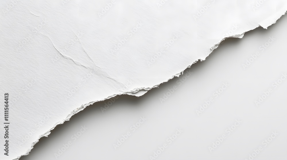 White Paper Texture With Torn Edge White Paper Texture With Torn Edge