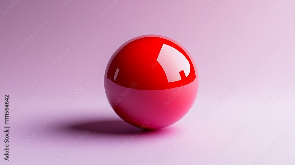A single glossy red ornament ball, sharp and smooth, positioned on a soft lavender background, gentle lighting emphasizing its bold color and minimalist style, hd quality. --ar 16:9 A single glossy red ornament ball, sharp and smooth, positioned on a soft lavender background, gentle lighting emphasizing its bold color and minimalist style, hd quality. --ar 16:9