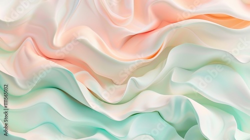 Mesmerizing pastel waves flow elegantly, creating a soothing and striking pattern. Perfect for wallpapers, banners, and social media, this modern art is ideal for themes like fashion and nature