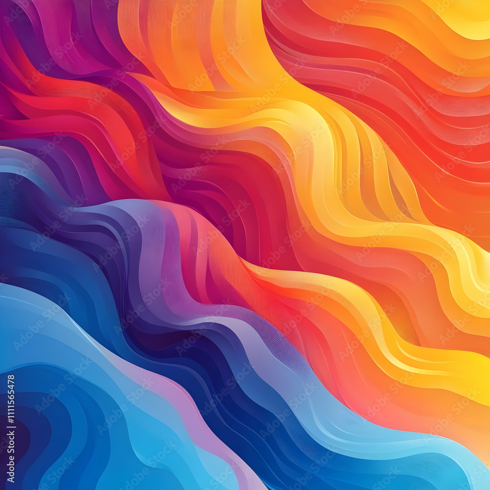 Obraz premium Abstract Wavy Background Illustration