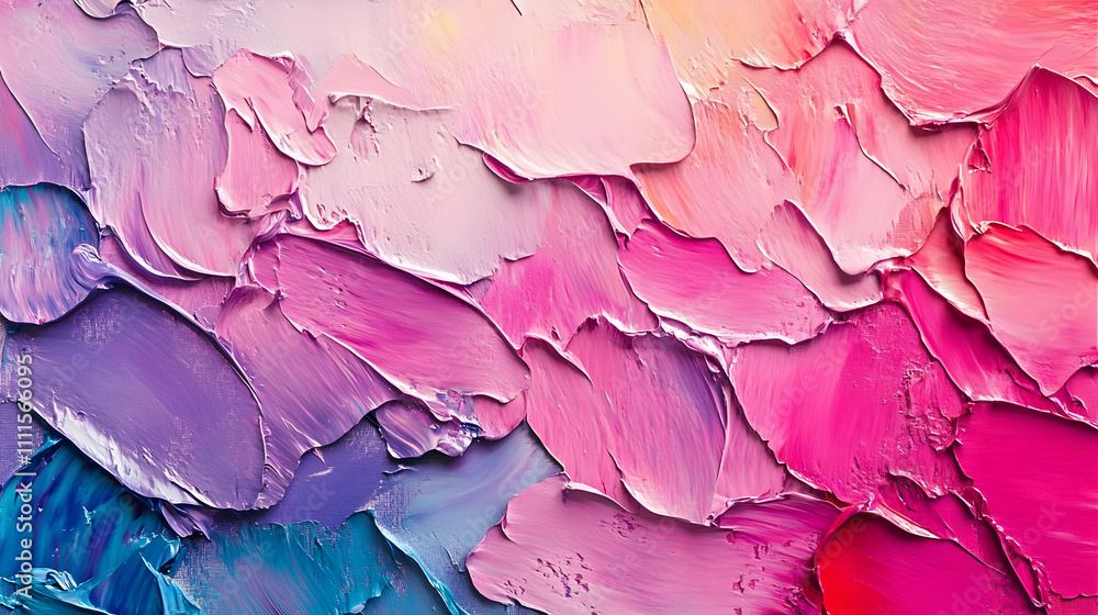 Pink Purple Blue Abstract Oil Painting Pink Purple Blue Abstract Oil Painting