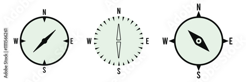 Compass icon isolated on white background