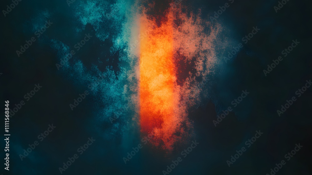 Abstract fiery and icy blue visual art Abstract fiery and icy blue visual art