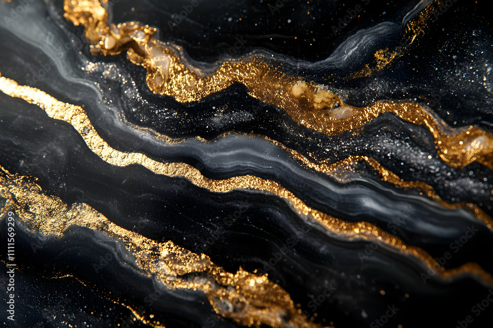 Abstract Gold & Black Liquid Art Abstract Gold & Black Liquid Art
