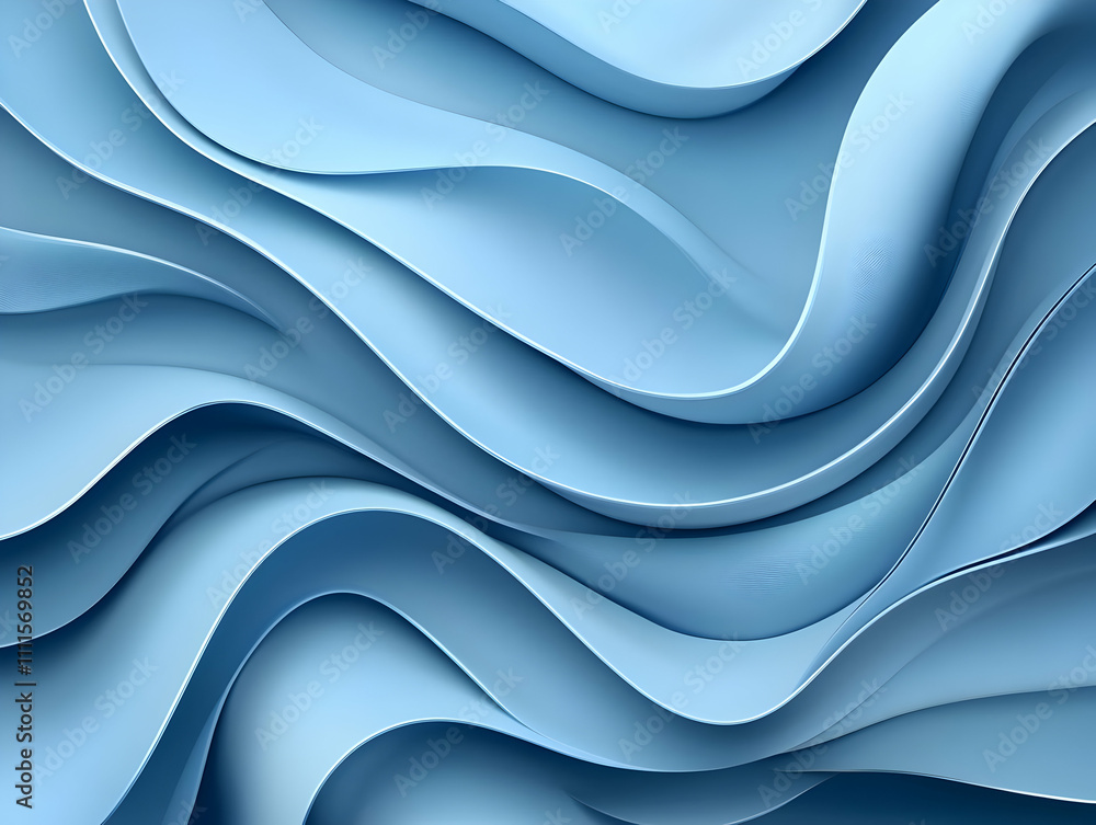 Abstract 3D Blue Wave Background Abstract 3D Blue Wave Background
