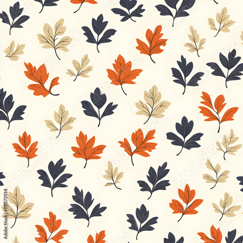 Autumn Leaves Illustration Pattern