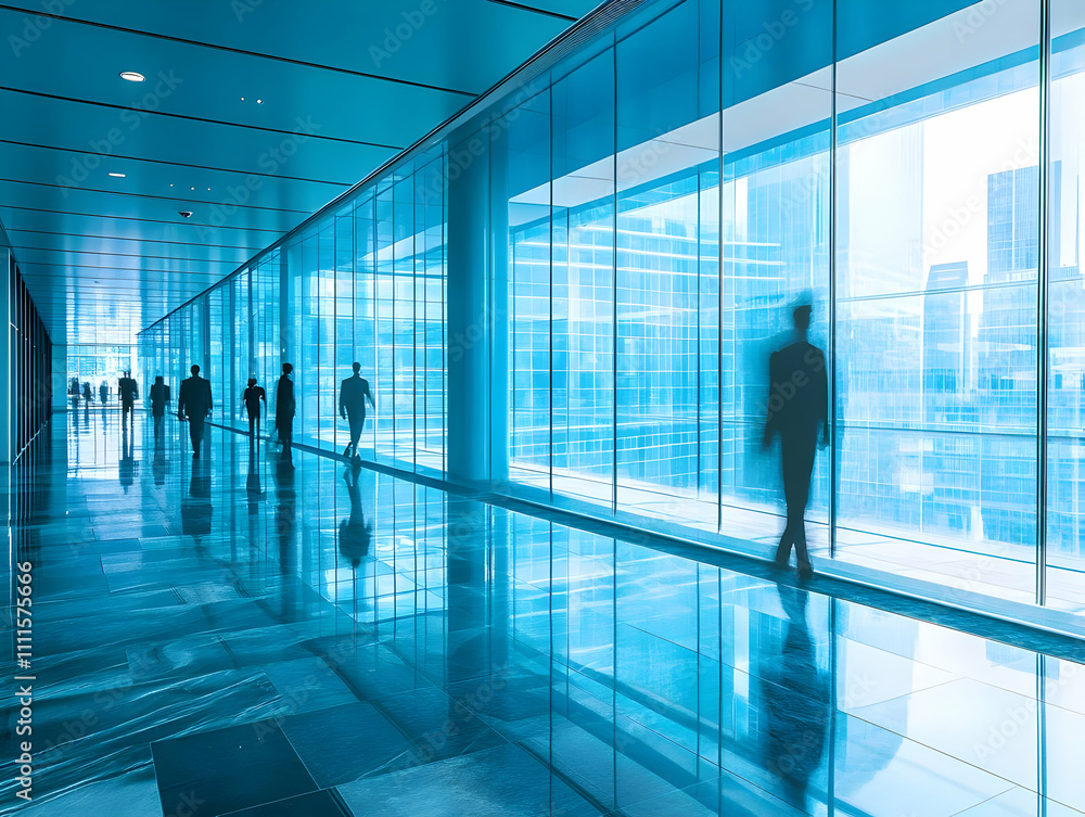 Modern Office Corridor Illustration Modern Office Corridor Illustration