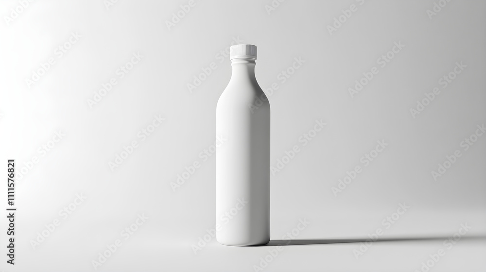 Minimalist Aesthetic of Opaque White Glass Bottle on a White Canvas Minimalist Aesthetic of Opaque White Glass Bottle on a White Canvas