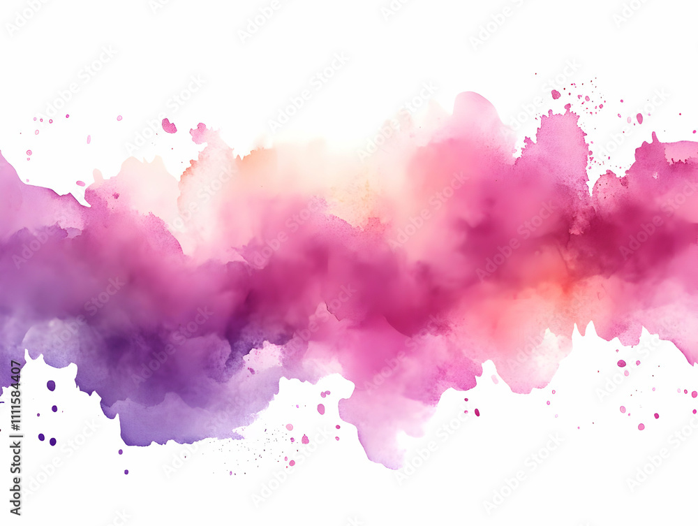 Obraz premium Pink Purple Watercolor Abstract Background