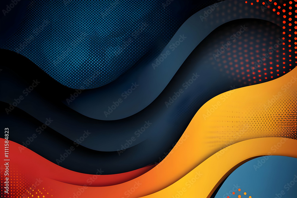 Fototapeta premium Abstract Background Waves Illustration