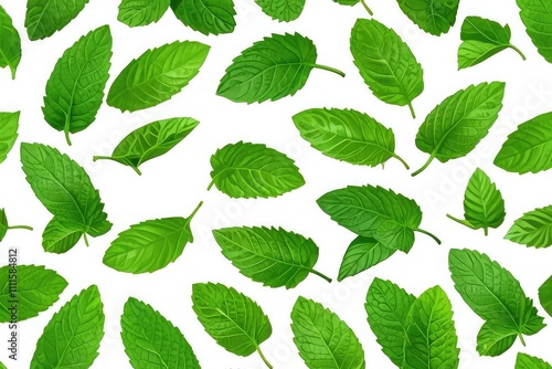 fresh mint on a transparent background