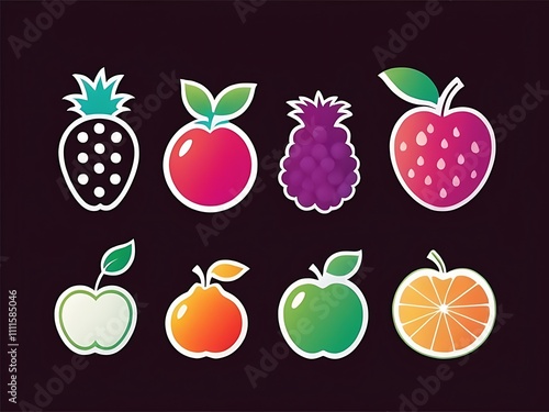 Wallpaper Mural set of fruits Torontodigital.ca