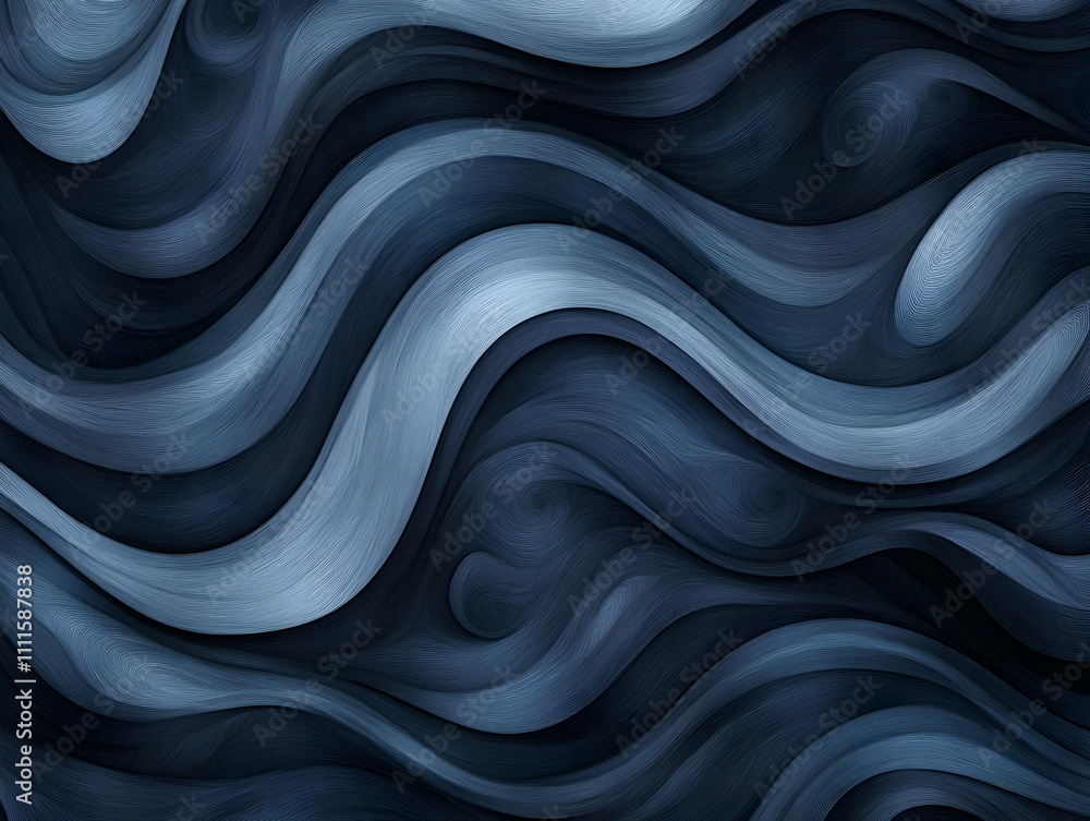 Abstract Blue Wave Illustration Abstract Blue Wave Illustration