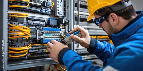 A technician diagnoses issues in a telecommunication network using advanced equipment to troubleshoot signal loss.