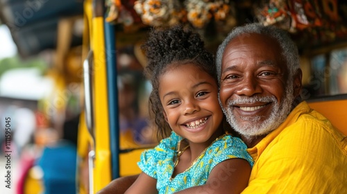 Family navigating a tuk-tuk through bustling market streets colorful stalls and lively atmosphere bringing an authentic local experience