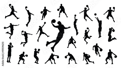 men basketball player silhouette