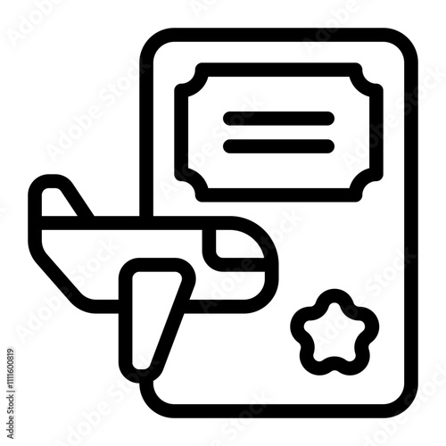 Airplane Line Icon