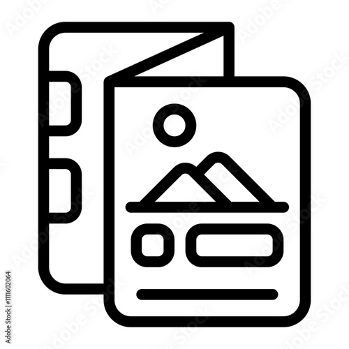 Brochure Line Icon