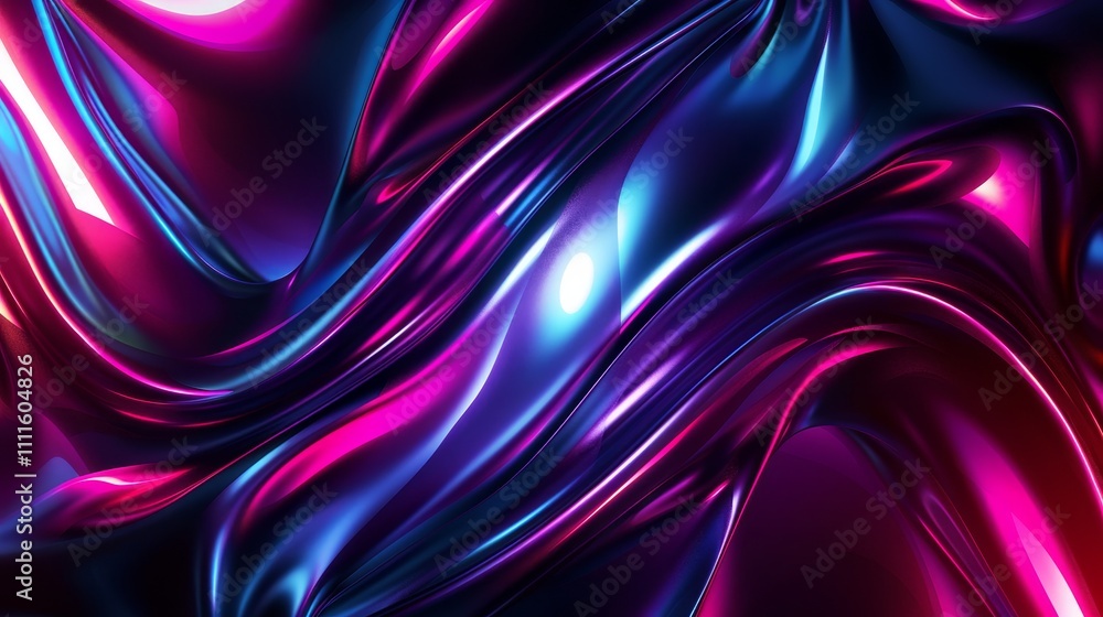 Smooth metallic pink and blue light trails flowing and creating a wavy pattern, perfect for backgrounds and designs Smooth metallic pink and blue light trails flowing and creating a wavy pattern, perfect for backgrounds and designs